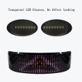 Transparent rechargeable LED flashing glasses party club LED glasses with bluetooth programmable digital LED display screen