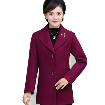 Women's Wool Coat 2020 New Autumn Winter Blended Woolen Coat Single-breasted Slim Square Collar Cardigan Outwear Plus Size 5XL