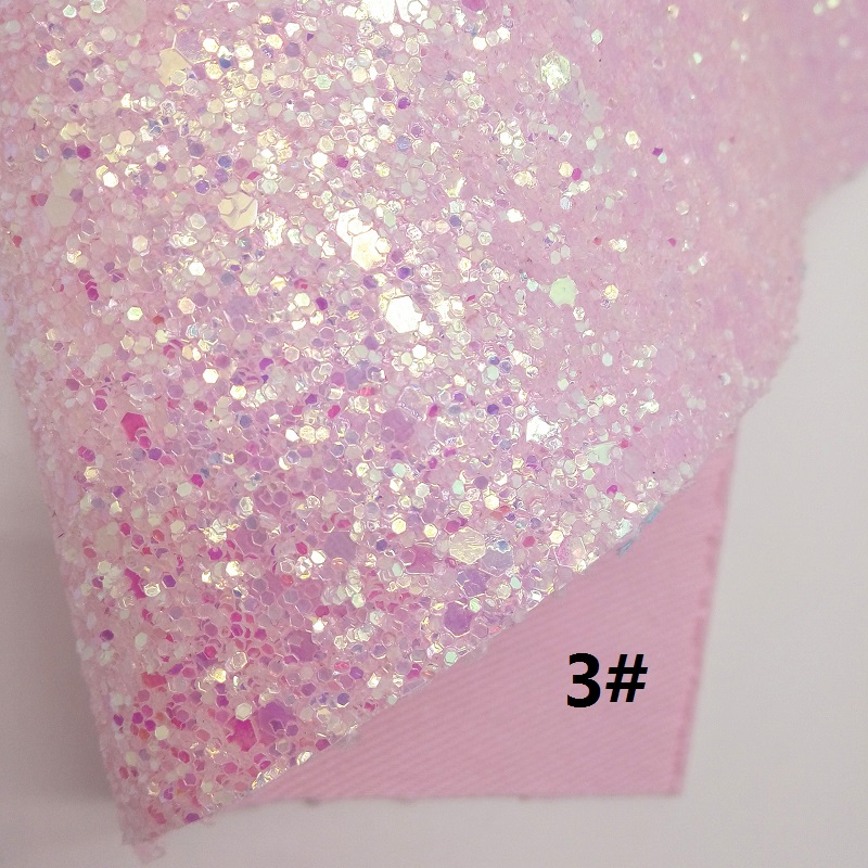 PINK Glitter Fabric, Lace Glitter Leather, Caviar Synthetic Leather Fabric Sheets For Bow A4 21x29CM Twinkling Ming XM708