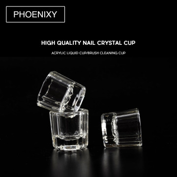 Nail Crystal Cup Acrylic Glass Acrylic Nail Art Cup Crystal Jar for Crystal glass Acrylic Liquid & Acrylic Powder Nail Art Tools