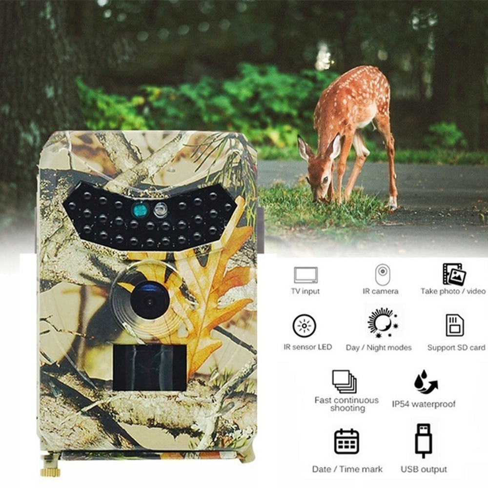 Waterproof Scouting Camera Recording Video Observing Animals Hunting 1080P HD 12MP IR Night Vision 10M Take Photo Outdoor Cam