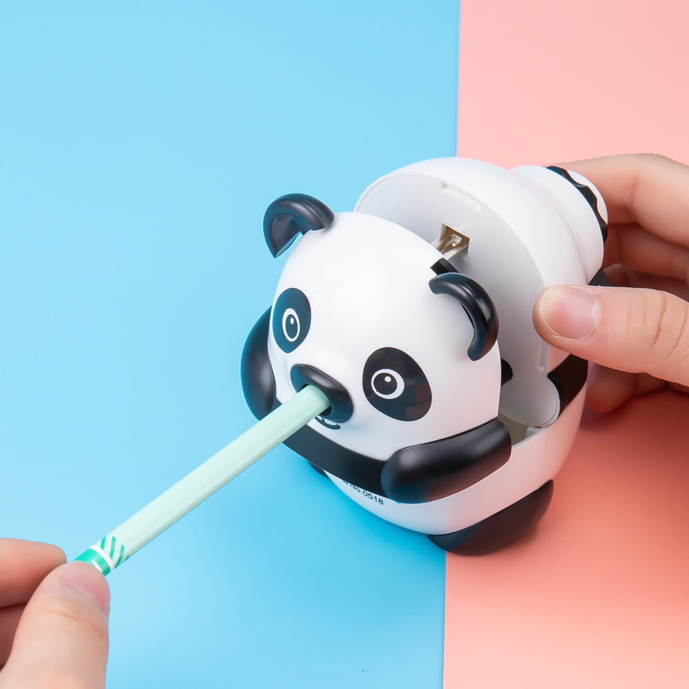 DELI E0518 Rotary pencil sharpener pencil cutter Gift Panda cute sharpener knife smooth sharpening school accessories stationery