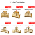 Brass Splicer Pipe Fitting T Shape 3 Way Hose Barb 1/8 1/4 3/8 1/2" Copper Barbed Connector Joint Air Water Oil Coupler Adapter