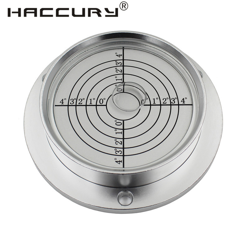 HACCURY Disc level Measuring Instrument Universal level bubble High precision horizontal bubble Green White Color Size 90*71*20