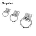 MagiDeal Heavy Duty 304 Stainless Steel Square Pad Eye Plate Eye Hook + Ring for Marine Boat Industrial Uses Applications Silver