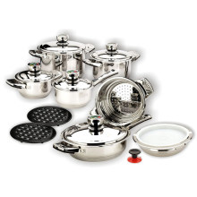 Stainless Steel Wide Edge Cookware Set SS lid