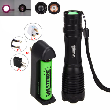 940nm IR Infrared Light Zoomable Adjustable Focus Flashlight Night Vision Hunting Torch+18650 Battery+Charger