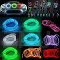 Neon Light Waterproof EL Wire Novelty LED Lamp Dance Holiday Party Decor Flexible Rope Tube Lighting Strip String Bulb