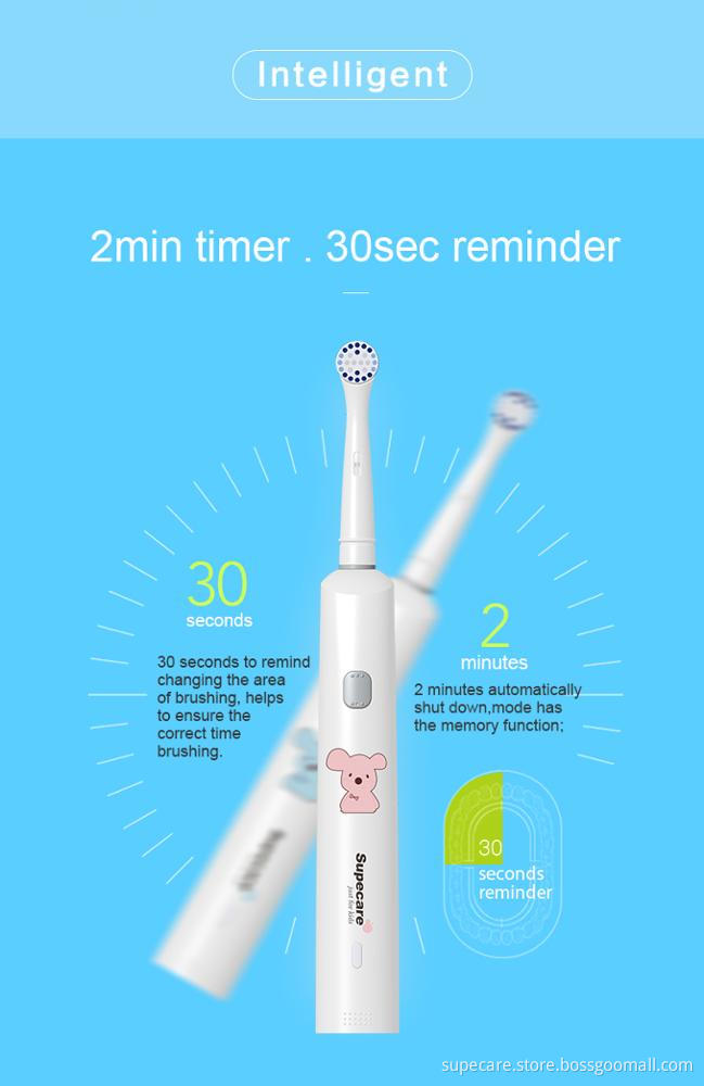 Rotary automatic rechargeable electric toothbrush