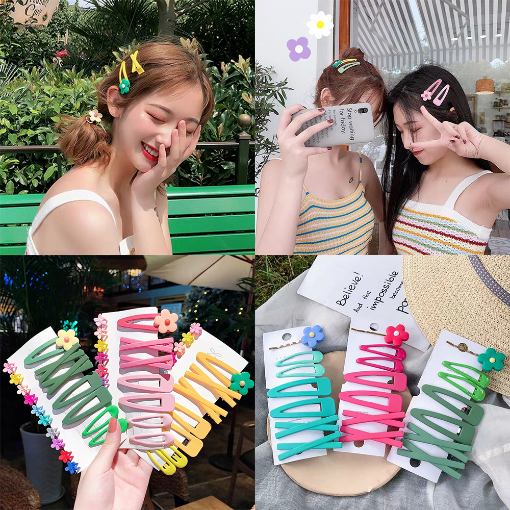17KM Fashion Candy Rainbow Fruit Hair Clip For Baby Girls Children Kids Hairpin Flower Cartoon Women Barrette Hair Accessories