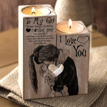 2Pcs/set Heart-shaped Craft Wooden candle holder shelf Candlestick Shelf Valentine's Day Decoration Gifts Home Decors drop ship