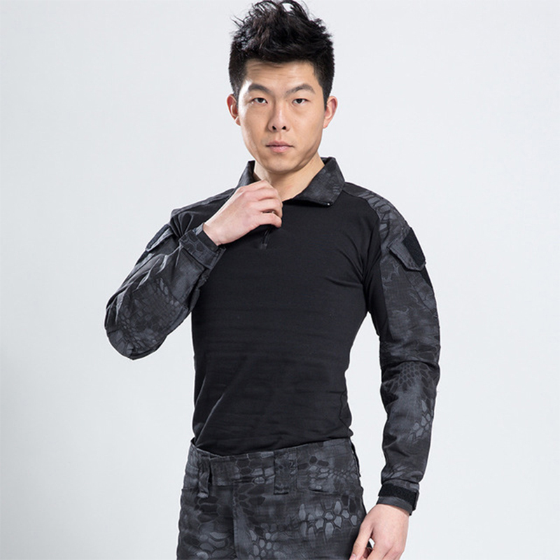 Men Outdoor Camouflage Military Tactical G3 Frog Shirt Breathable Special Forces Training Costume Combat Shooting Sports Tops