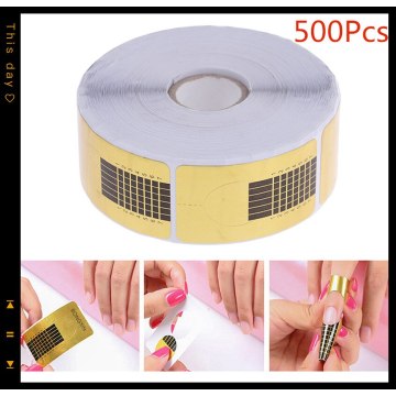 500pcs Professional French Nail Form Tips Nail Art Form Acrylic Tip Gel Nails Sticker Extension Curl Form For Nail Polish Guide