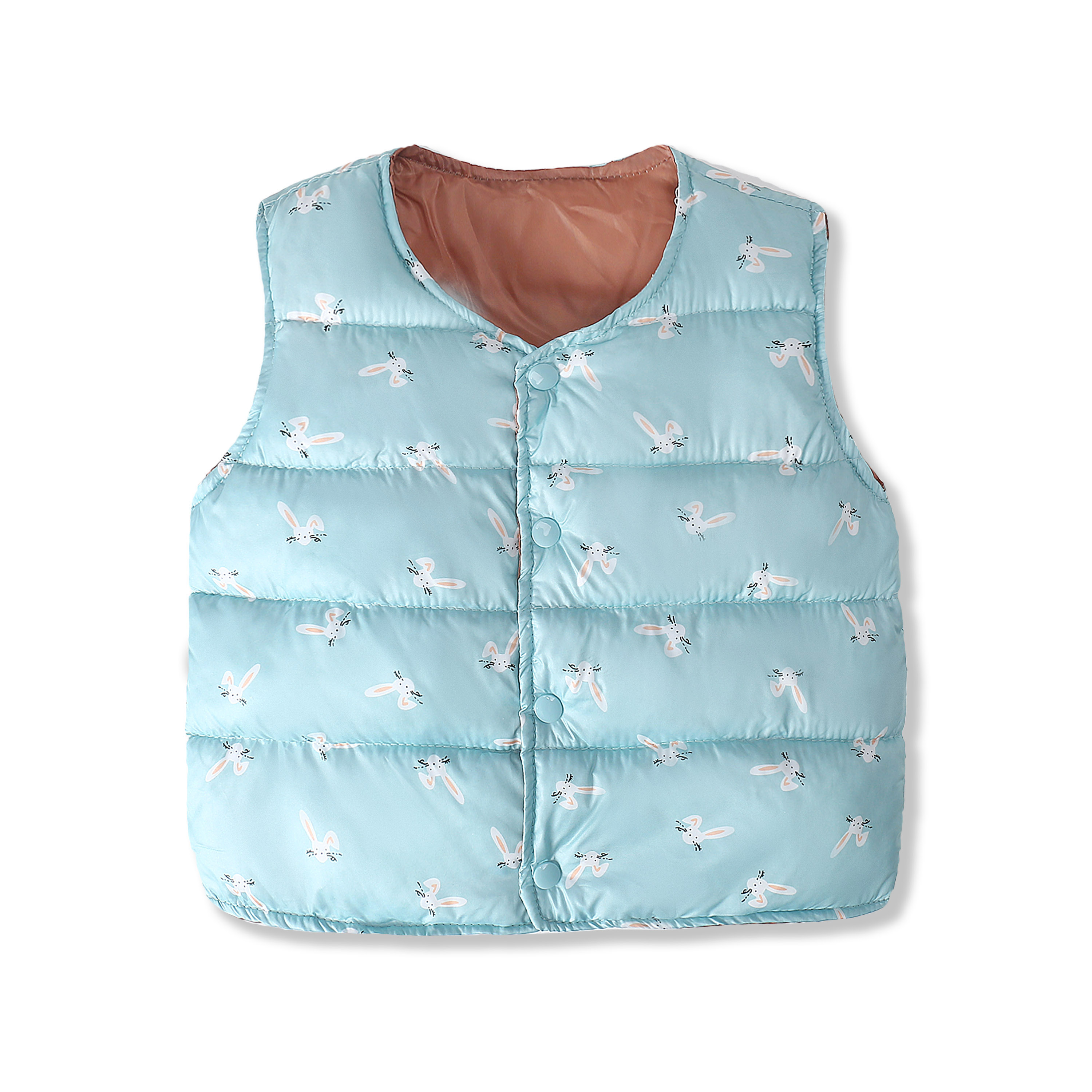 Baby Boys Girls Vest Jackets Newborn Outerwear Coat Clothing Flower Print Toddler Girl Padded Warm Winter Waistcoat Kids Clothes