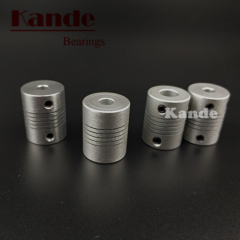 Kande Bearings 1pc Aluminium CNC flexible coupler 3D printer 4 5 6 7 8 6.35mm D19L25 Miniature motor couplings elasticity