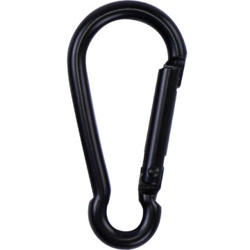 1/5PCS Black D Shaped Aluminum Carabiner Hook Keychain Climbing Equipment Backpack Buckle Water Bottle Hanging Buckle Snap Hook