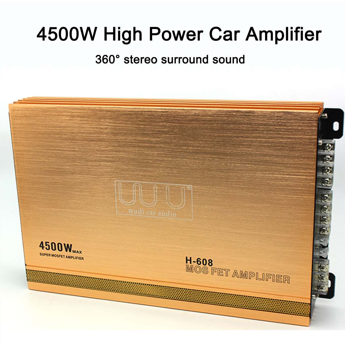 4 Channel 4500w Amplifier High Power Car Amplifier Stereo Surround Sound Fidelity Aluminum Alloy Subwoofer Car Audio Amplifiers