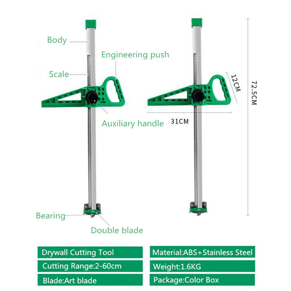 Art knife Manual Gypsum Board Cutter Hand Push Drywall Artifact Tool 20-600mm Cutting Cut