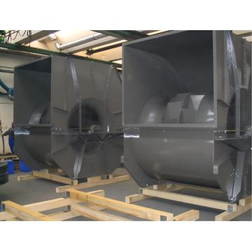 Double inlet air efficient centrifugal air conditioning fan