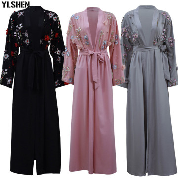 UAE Abaya Dubai Muslim Hijab Dress Kaftan Arab Islam Women Long Floral Kimono Cardigan Turkish Elbise Mubarak Islamic Clothing