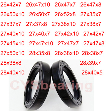 2pcs Skeleton Oil Seal 26mm x42x7 26x47x8 27x37x8 27mm x47x7 27x50x10 28x39x7 28mm x40x10 28x40x5mm TC NBR Radial Shaft Gasket