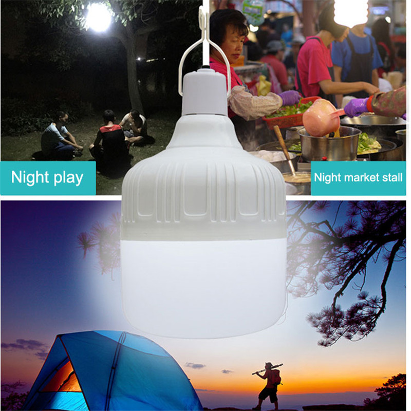 LED Hanging Night Light Portable 20W 40W 10leds LED Bulb Rechargeable Emergency Lights outdoor Garden Camping LED Light