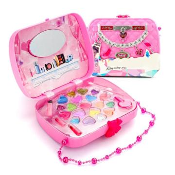 New Children Pretend Play Kid Make Up Toys Makeup Set Cosmetics Simulation Plastic Toy For Girls Dressing Cosmetic Travel Box