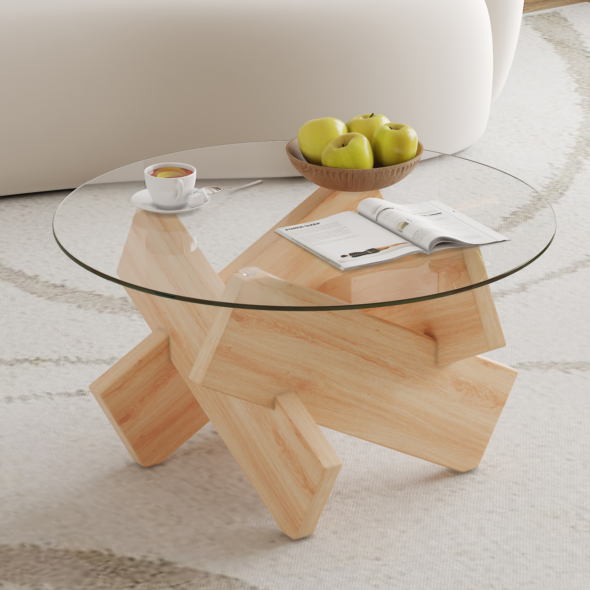 Glass Coffee Table Living Room Furniture