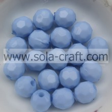 Wholesale New Fashion 4MM Light Blue Acrylic Gumball Faceted Glass Spacer Crystal With Good Quality