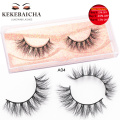 KEKEBAICHA Natural Lashes 3D Mink False Eyelashes Full Strip Lashes Natural Volume Eyelashes Handmade faux cils Makeup Lash A04