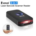 Eyoyo EY-009L Mini 3-in-1 Bluetooth USB Wired&Wireless 1D Barcode Scanner Portable Bar Code Reader for Windows Android iOS iPad