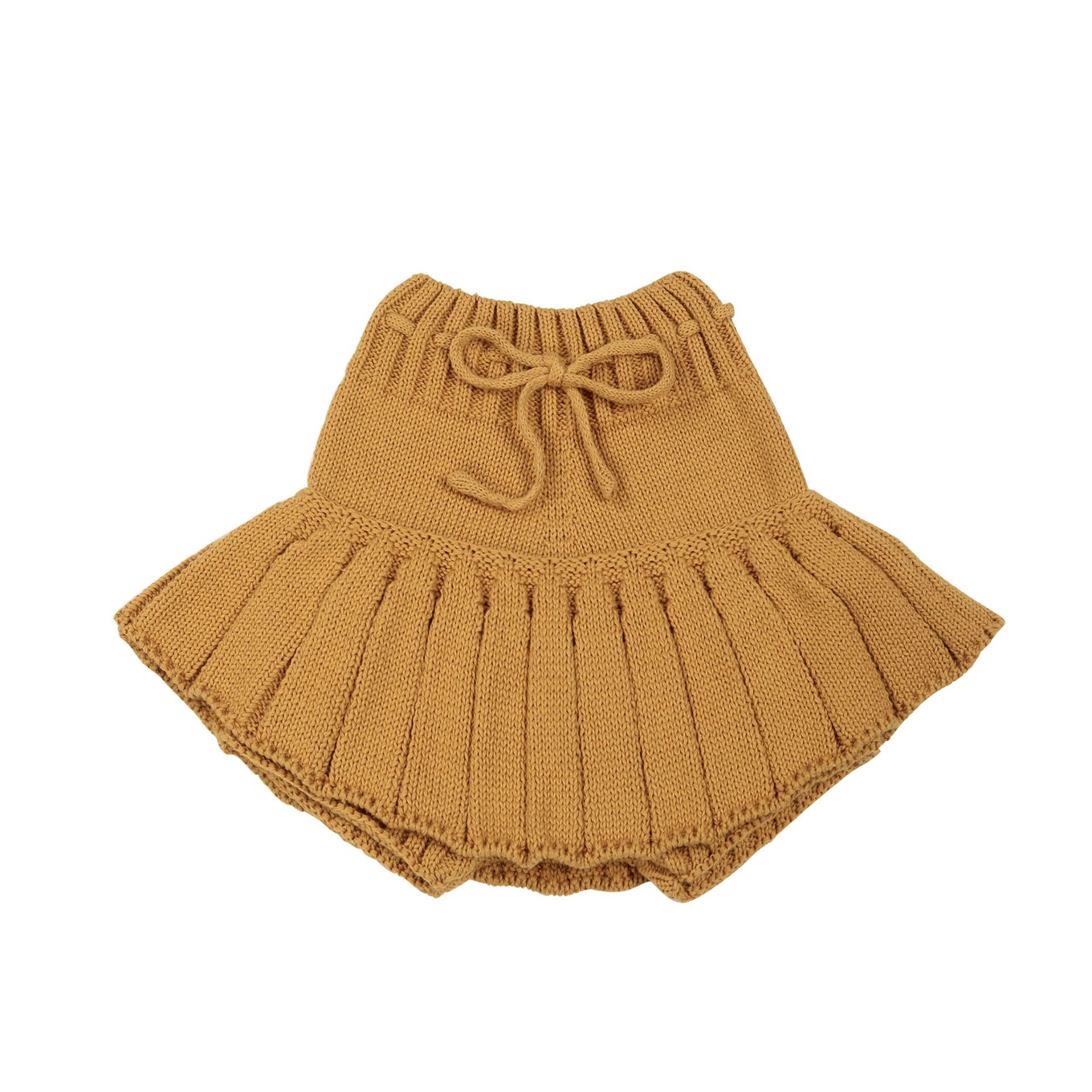 2020 Autumn Winter Cotton Girls Super Soft Knitted Skirts Baby Skirt 1-6Yrs Girl Skirt Candy Colors Pleated Mini Skirt Shorts