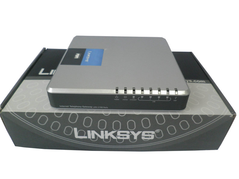 Free Shipping!Unlocked Linksys SPA400 IP PBX Internet 4 Ports FXO Voicemail VoIP Phone Adapter no retail box VOIP gateway