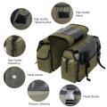 New upgrade Leather Motorbike Cycling Saddle Bag Waterproof Motorcycle Canvas Panniers Box Bicycle Riding Back Seat Bags