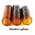 20pcs/lot 3ml 5ml 10m Amber Glass Roll on Bottle with Glass/Metal Ball Brown Thin Glass Roller Essential Oil Vials