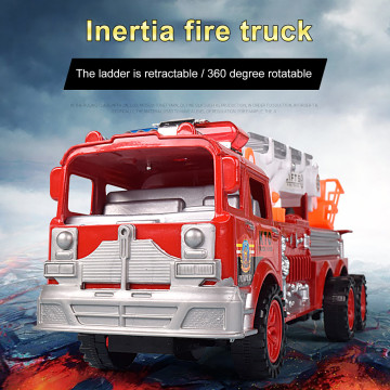 Toys electric universal fire truck without electricity Spray Water Truck Toy Fireman 360° Fire Truck Car Music Light Educational
