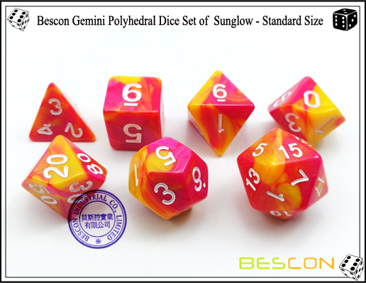 Bescon Gemini Dice Set of Sunglow-3