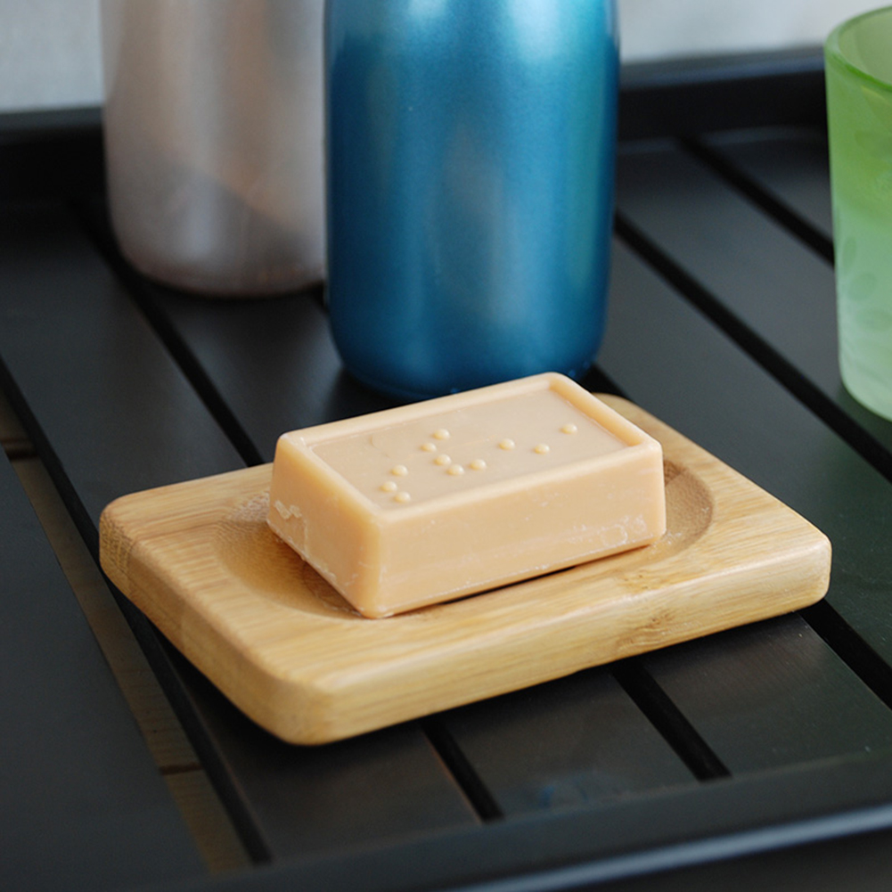 Natural Bamboo Soap Dish Container Soap Tray Storage Rack Holder Plate Box Stand Home Bathroom Cleaning Supplies