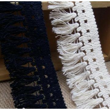 3 Meters High Quality Cotton Fringe Lace Trim DIY Craft for Clothing Apparel Sewing Accessories Design Tassel Lace Fabric Ribbon