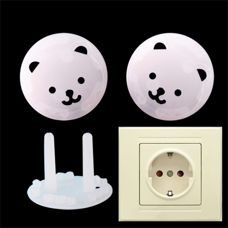 Russian EU European Euro Standard Child Electric Socket Outlet Plug Two Phase Safe Lock Cover for Baby Kids Safety