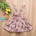 Newborn Toddler Baby Girls Floral Party Princess Bib Strap Skirts Outfits
