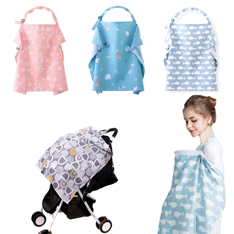 2020 Multifunction Baby Breastfeeding Cover Muslin Nursing Cloth Baby Infant Stroller Covers Outdoors Feeding Baby Nursing Cover