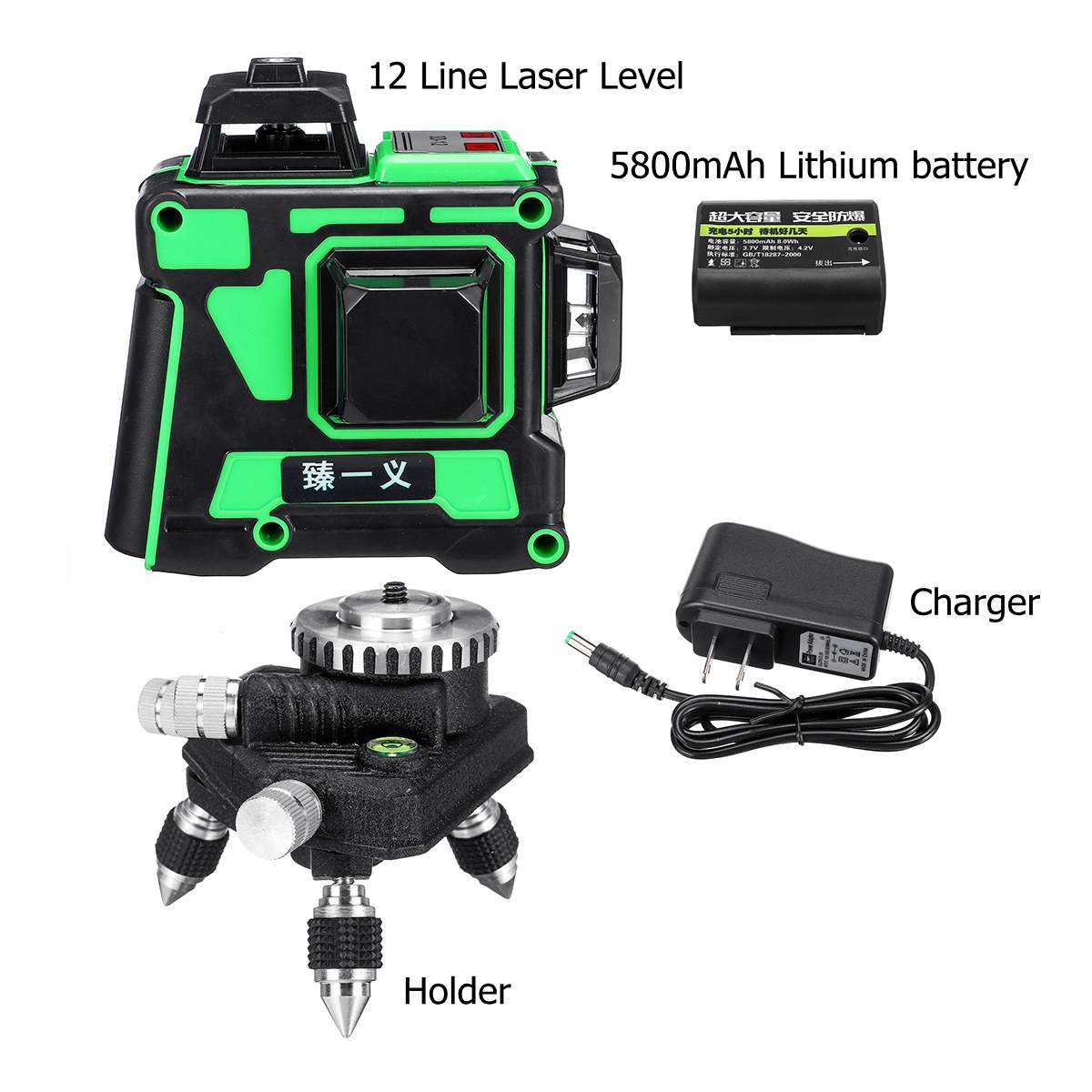 3D 12 Lines Adjustable Laser Levels 360 Self Leveling Horizontal Vertical Cross Green Laser Waterproof Beam Measuring Equipment