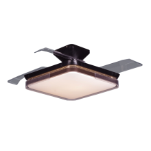 43 inch Black Square Ceiling Fan with LED Module