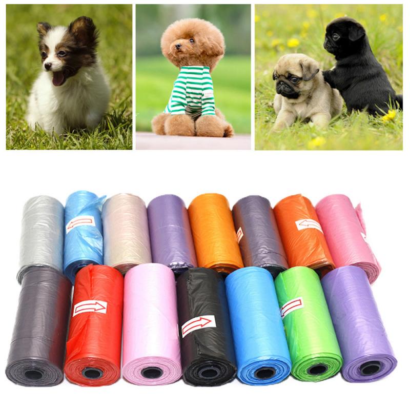 1 Pcs/Roll Travel Pet Waste Garbage Bags Biodegradable Color Garbage Bags Outdoor Dispenser Cleaning Cat And Dog Excrement Bags