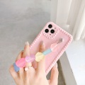 Fresh Korea Cute Candy Color Love heart Bracelet Phone case for iphone X XR XS 11 12mini pro MAX 7 8 plus back soft cover fundas