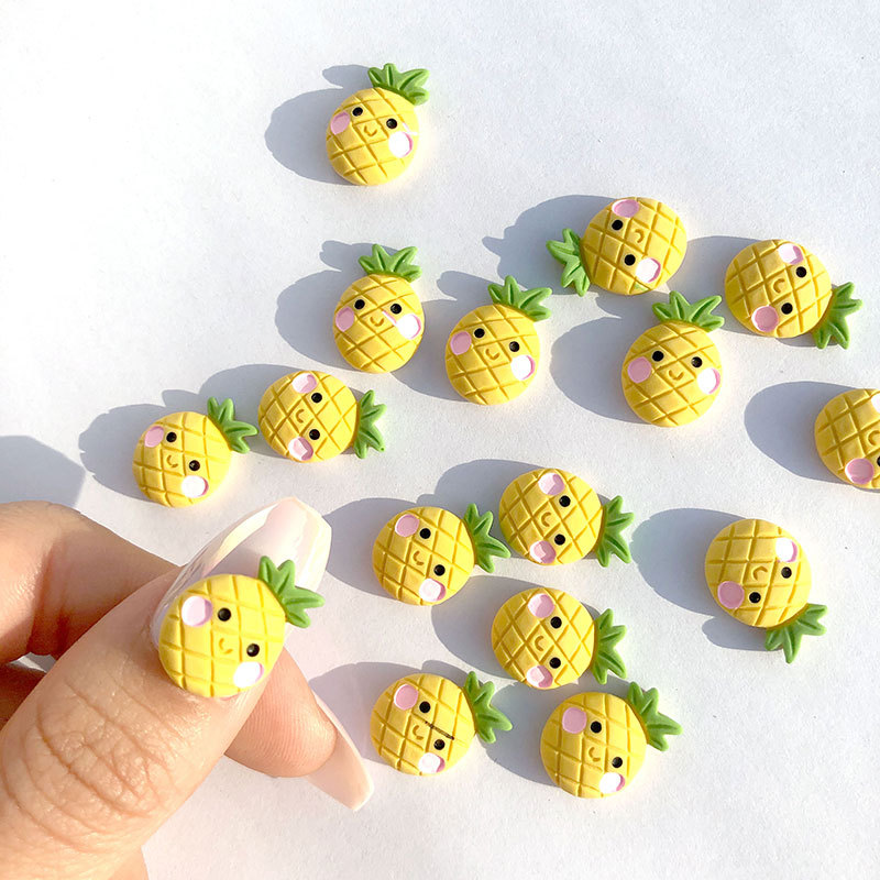 Rotating 3D Cartoon Nail Art Decorations Rotatable Cute Resin Bear Carrot Sunflower DIY Nail Art Supplies Manicure Accessories