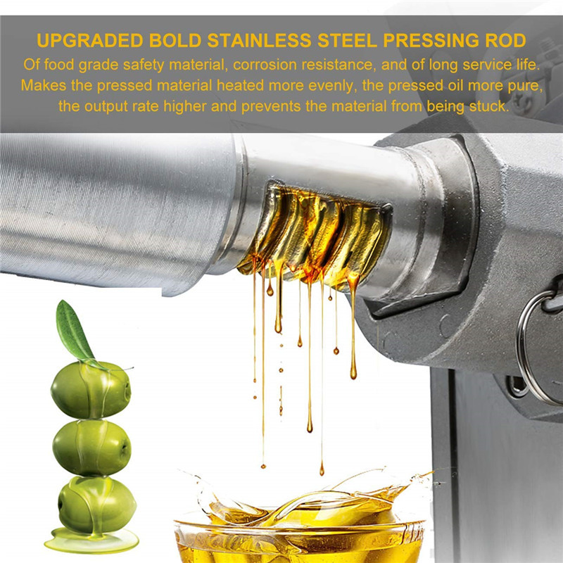 110V/220V Oil Press Machine Small Business Equipment Machine Stainless steel oil pressure Peanutss Sesame Nut Oil extractor