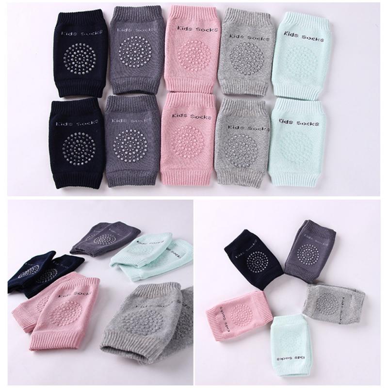 1 Pair Kids Dot Cute Crawling Elbow Kneepad Cushion Toddlers Baby Girls Boys Knee Pads Protector Safety Mesh Infant Leg Warmer
