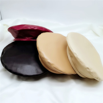 New Women Beret Hats PU Leather Beret Personality Octagonal Cap Casual Graceful Beret Cap Stylish Artist Caps